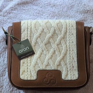 Aran Lifestyle Cream and Brown Crossbody Bag